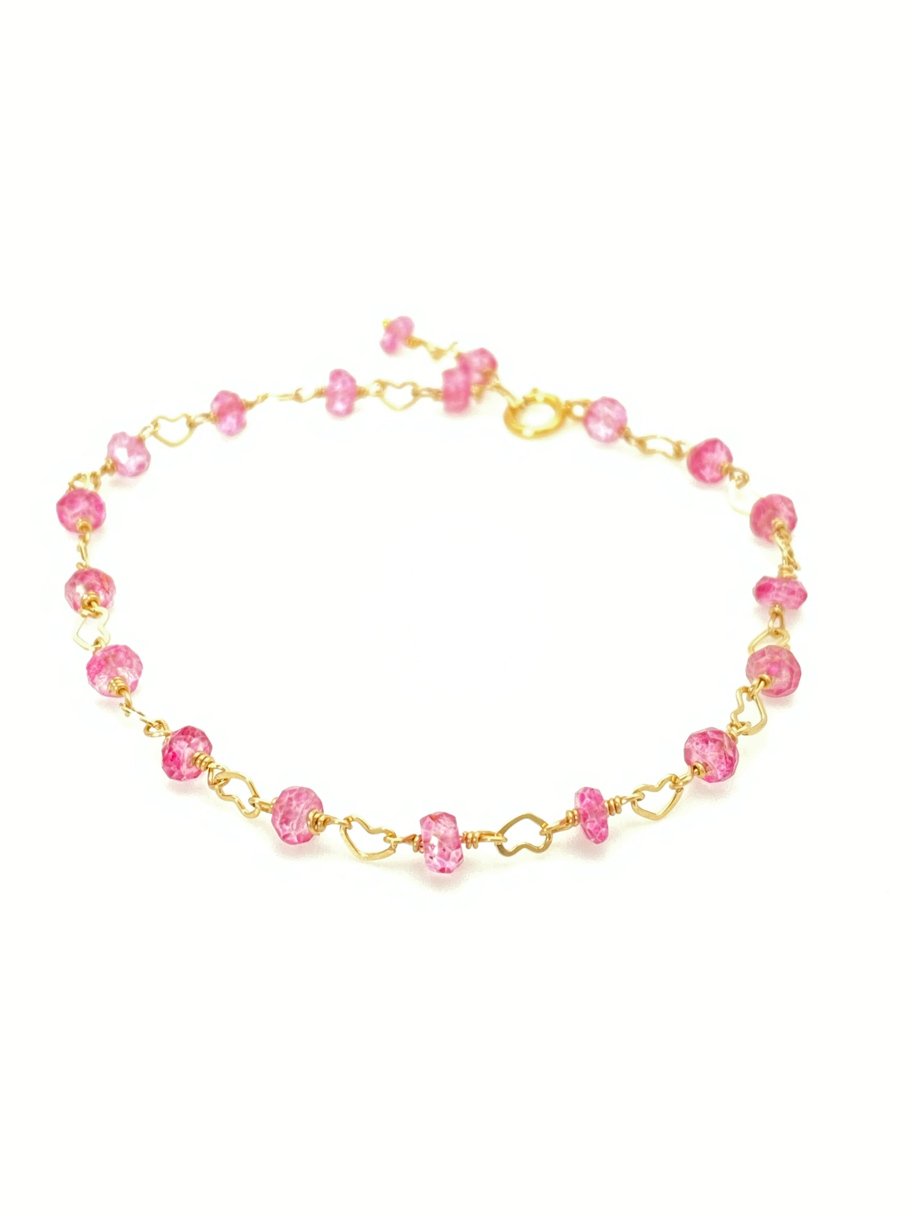 Chain Bracelet - Sweethearts & Pink Topaz